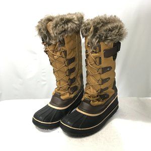 Portland 3m Thinsulate Faux Fur Womens Boots, Size 8, Brown, Water Resistant